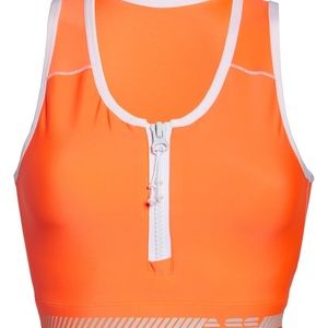 NWT Adam Selman neon zip crop, xs